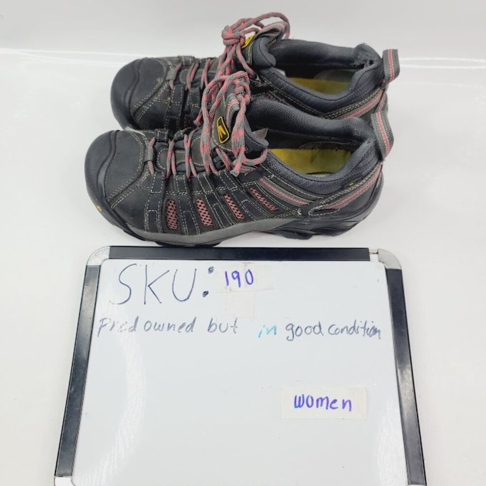 Keen Women's Black Pink Flint Low Steel Toe Athletic Work Shoe Size‎ 8M - Picture 7 of 7